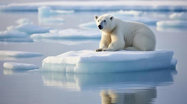 北極の氷とホッキョクグマ