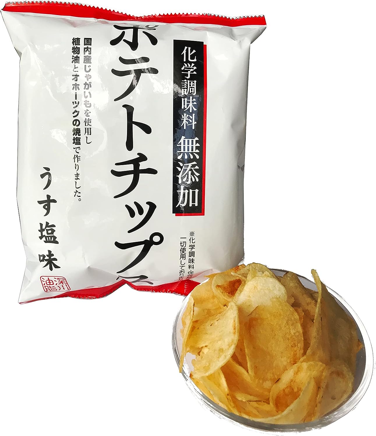 深川油脂工業 化学調味料無添加ポテトチップスうす塩味 60gはヴィーガンでも食べられる原材料