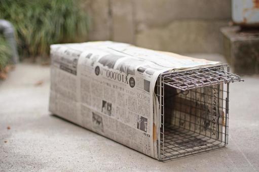 自宅前に突然置かれた捕獲器