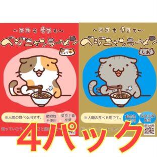 非公開: ラーメンだけ買いたいお客様用4つセット エコもネコも!ベジニャンラーメン 塩 しょうゆ  クリックポスト