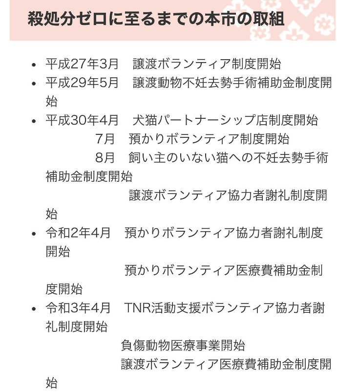 奈良市が殺処分ゼロに至るまでの取り組み