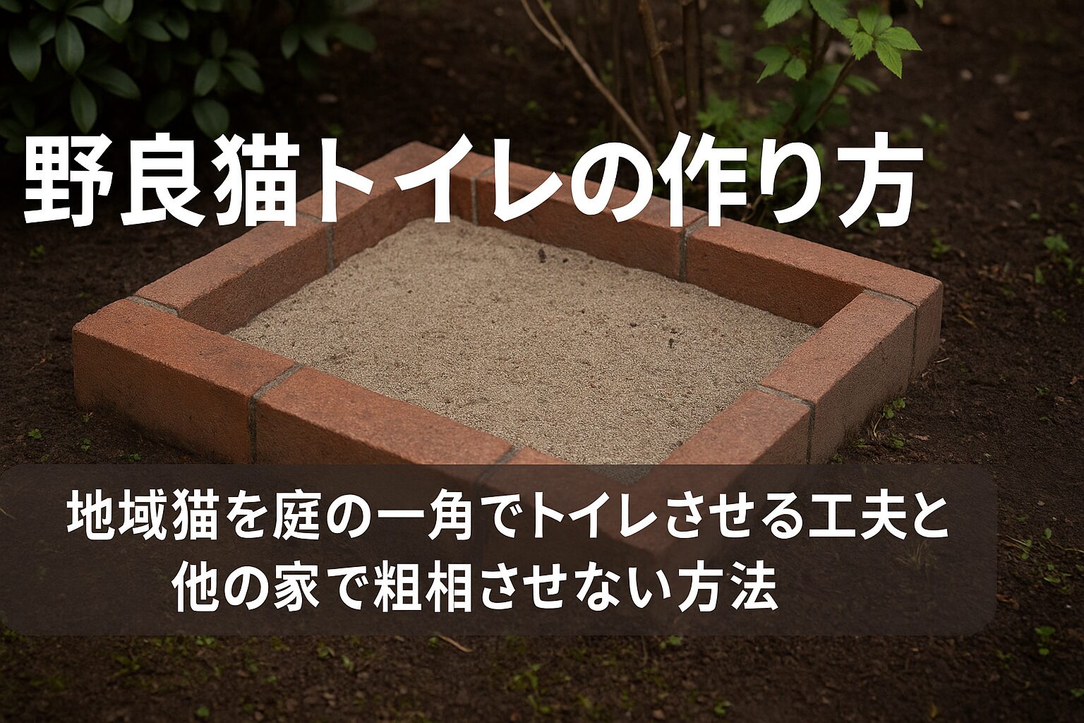 野良猫トイレ　作り方　地域猫