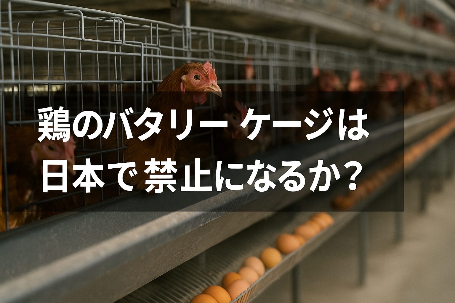 鶏のバタリーケージは日本で禁止になるか