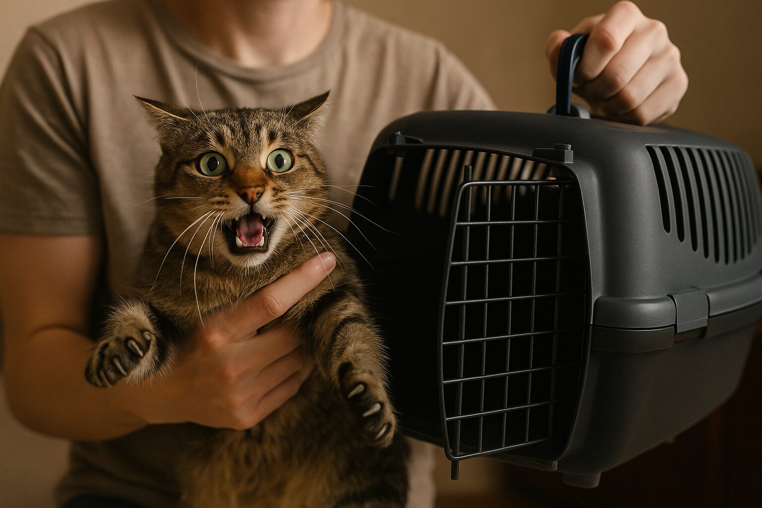 野良猫　保護　パニック