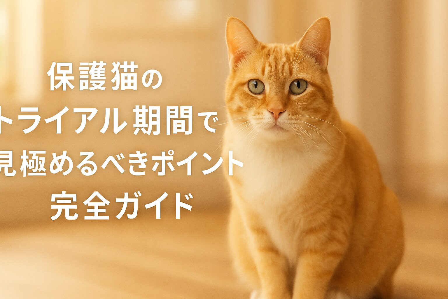 保護猫　トライアル　見極め