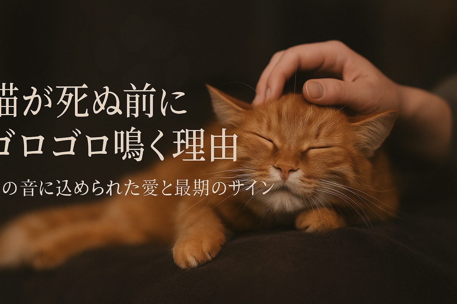 猫 死ぬ前 ゴロゴロ