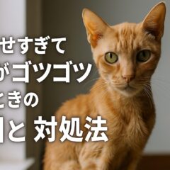 猫の背骨がゴツゴツ触れる!痩せすぎのサインと今すぐやるべき対処法