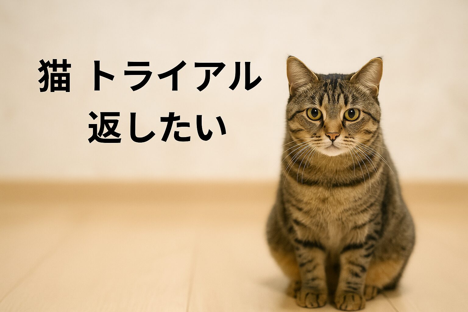 猫　トライアル　返したい