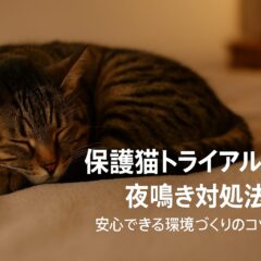 保護猫トライアル中の夜鳴き対策完全ガイド｜原因と解決法を徹底解説