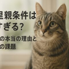 猫の里親条件が厳しすぎる?本当に必要な基準と現実的な解決策
