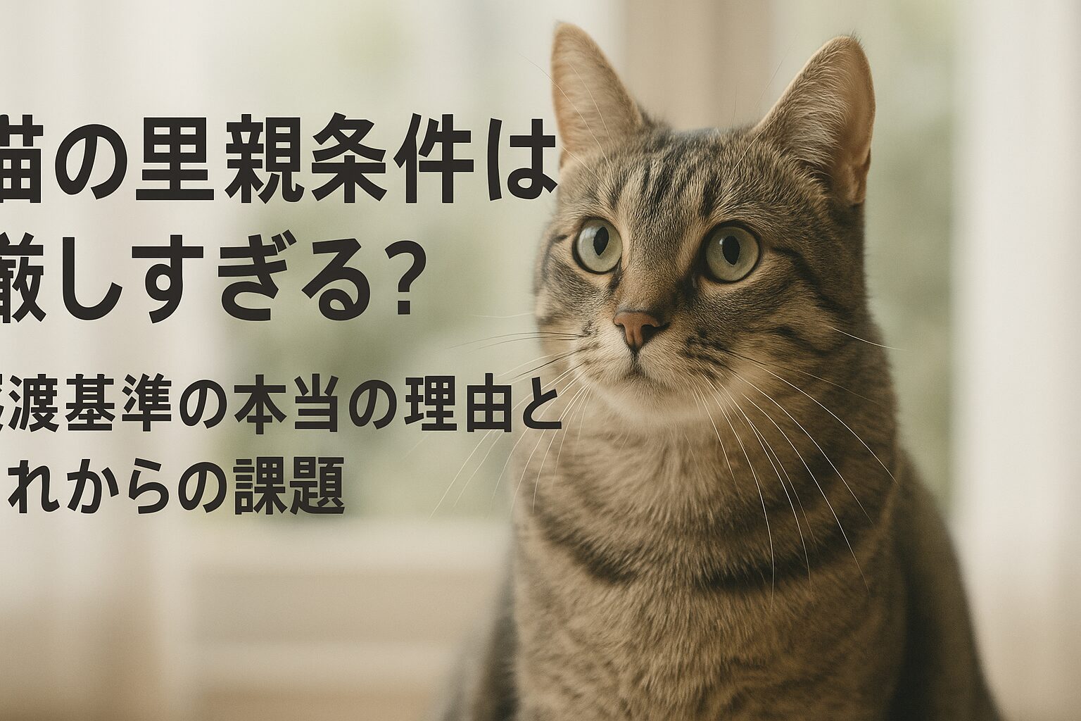 猫 里親 条件 厳しすぎる