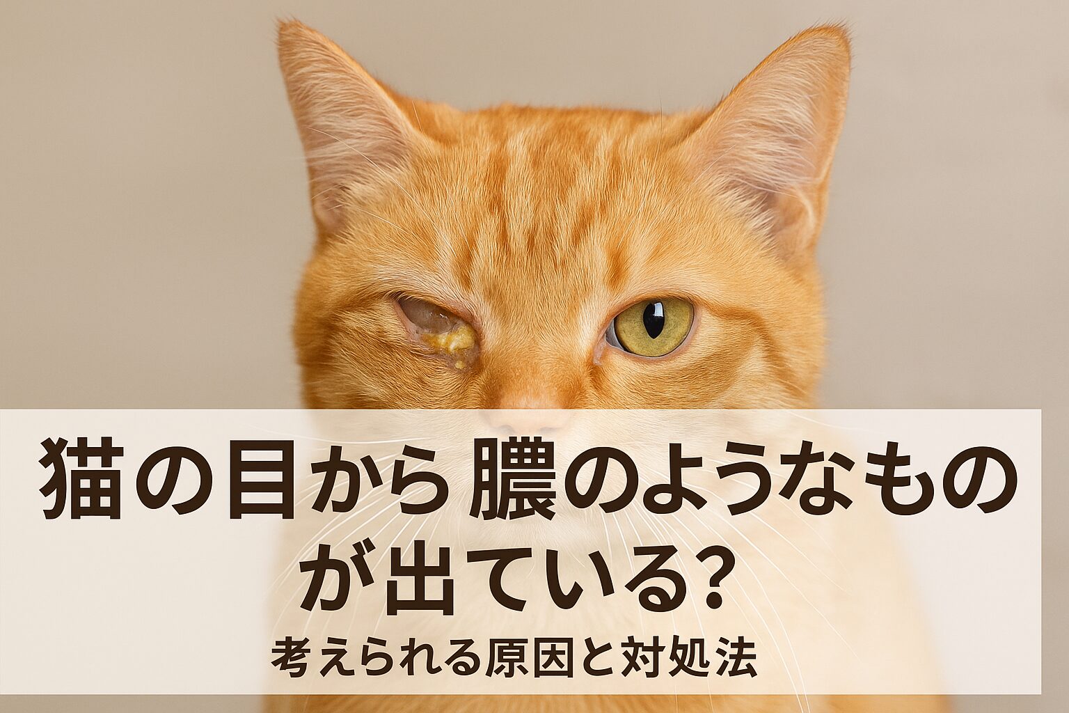 猫 目から膿のようなもの