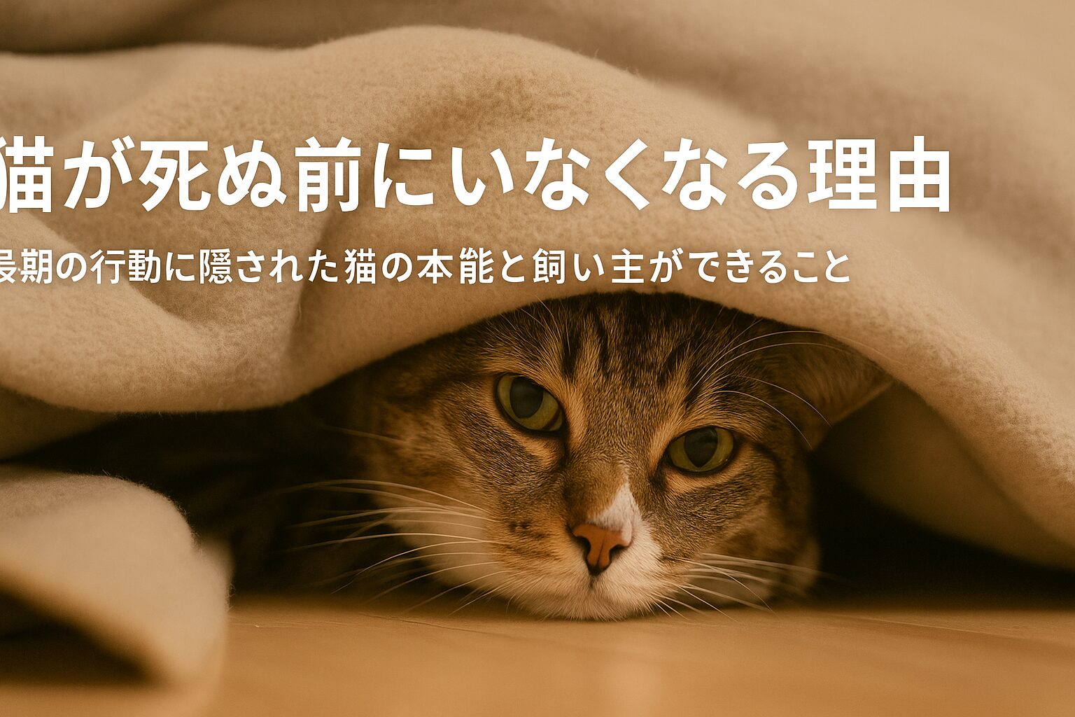 猫 死ぬ前 いなくなる