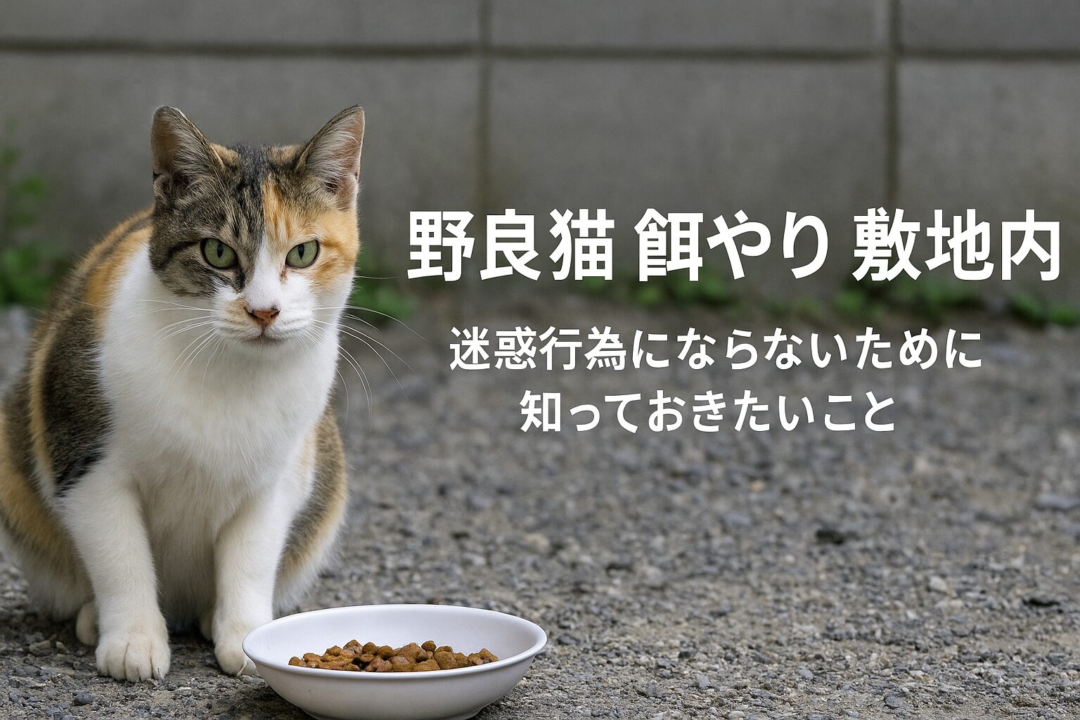 野良猫 餌やり 敷地内