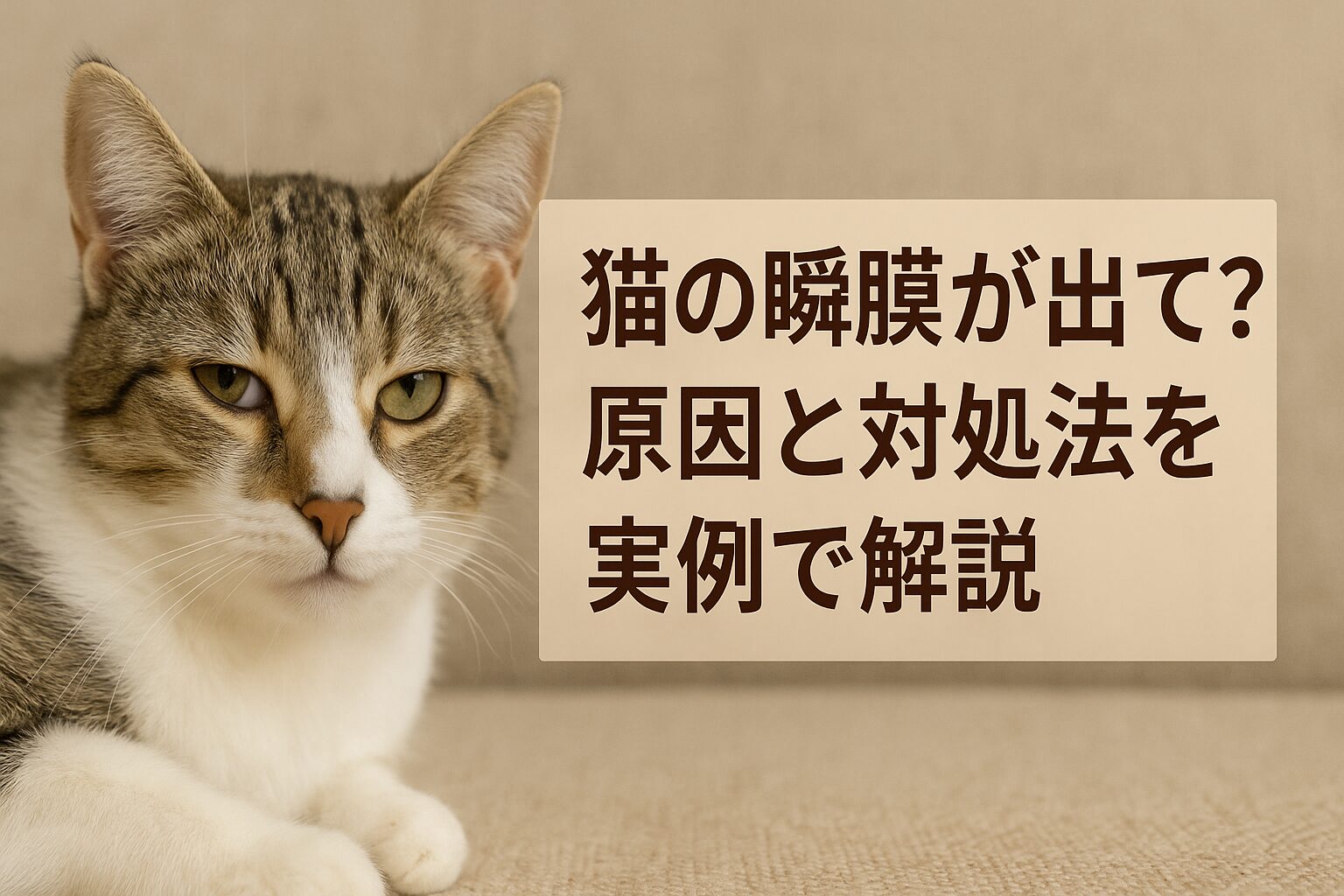 猫 瞬膜 出てる