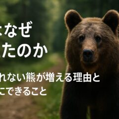 熊 なぜ増えた？人里への出没が急増する理由と私たちにできること