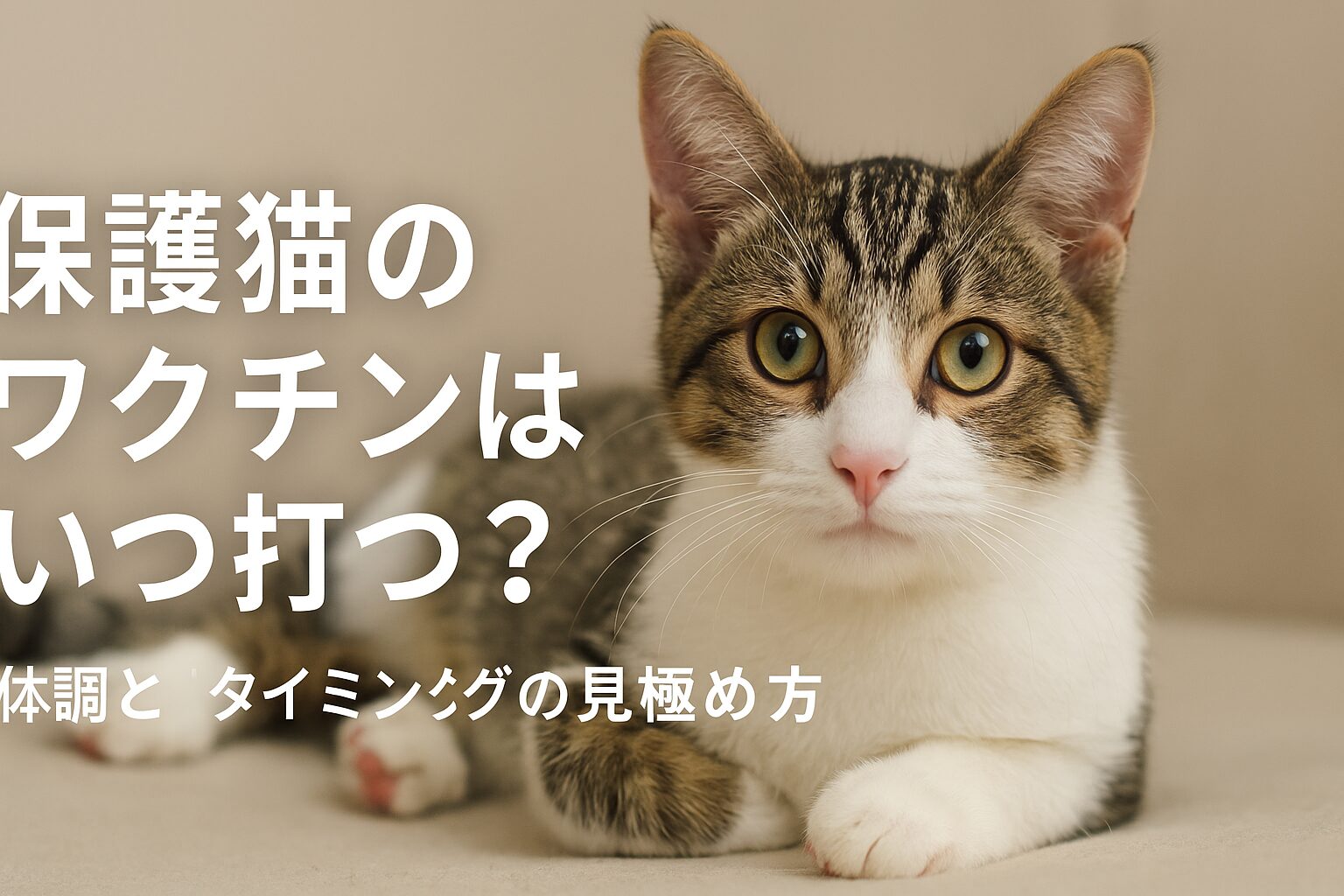 保護猫のワクチンの時期