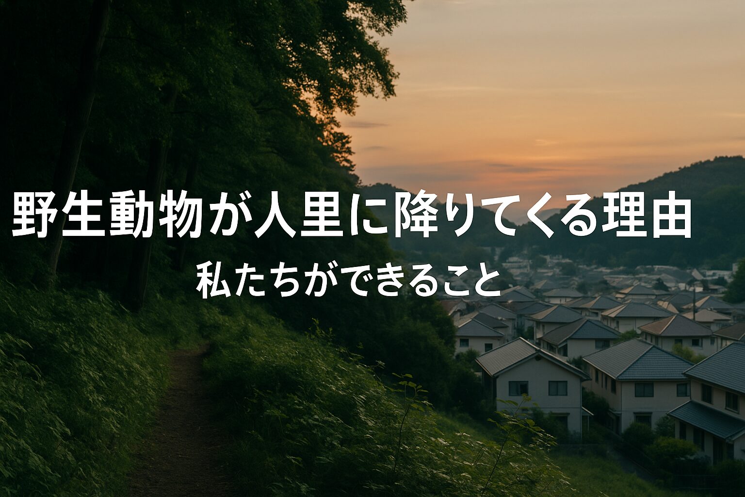 野生動物が人里に降りてくる理由