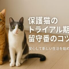 保護猫のトライアル期間における留守番：成功させるための完全ガイド