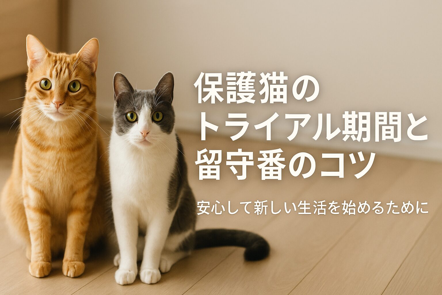 保護猫 トライアル 留守番
