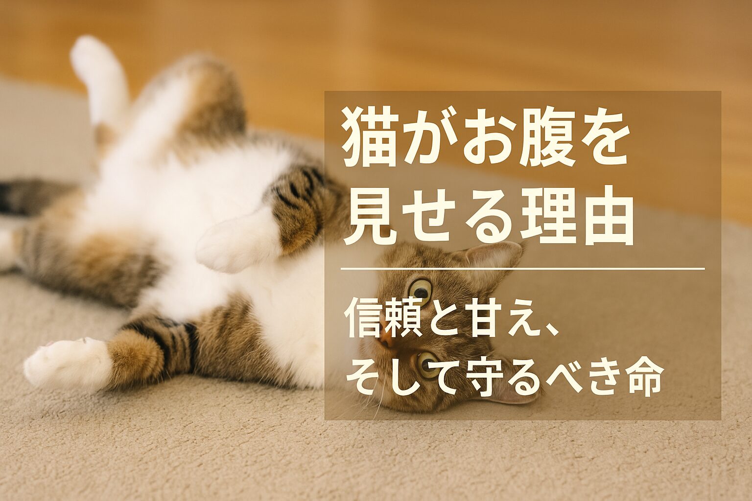 猫 仕草 お腹を見せる