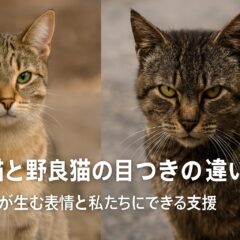 飼い猫と野良猫の目つきの違い｜外で暮らす過酷さと保護の意義
