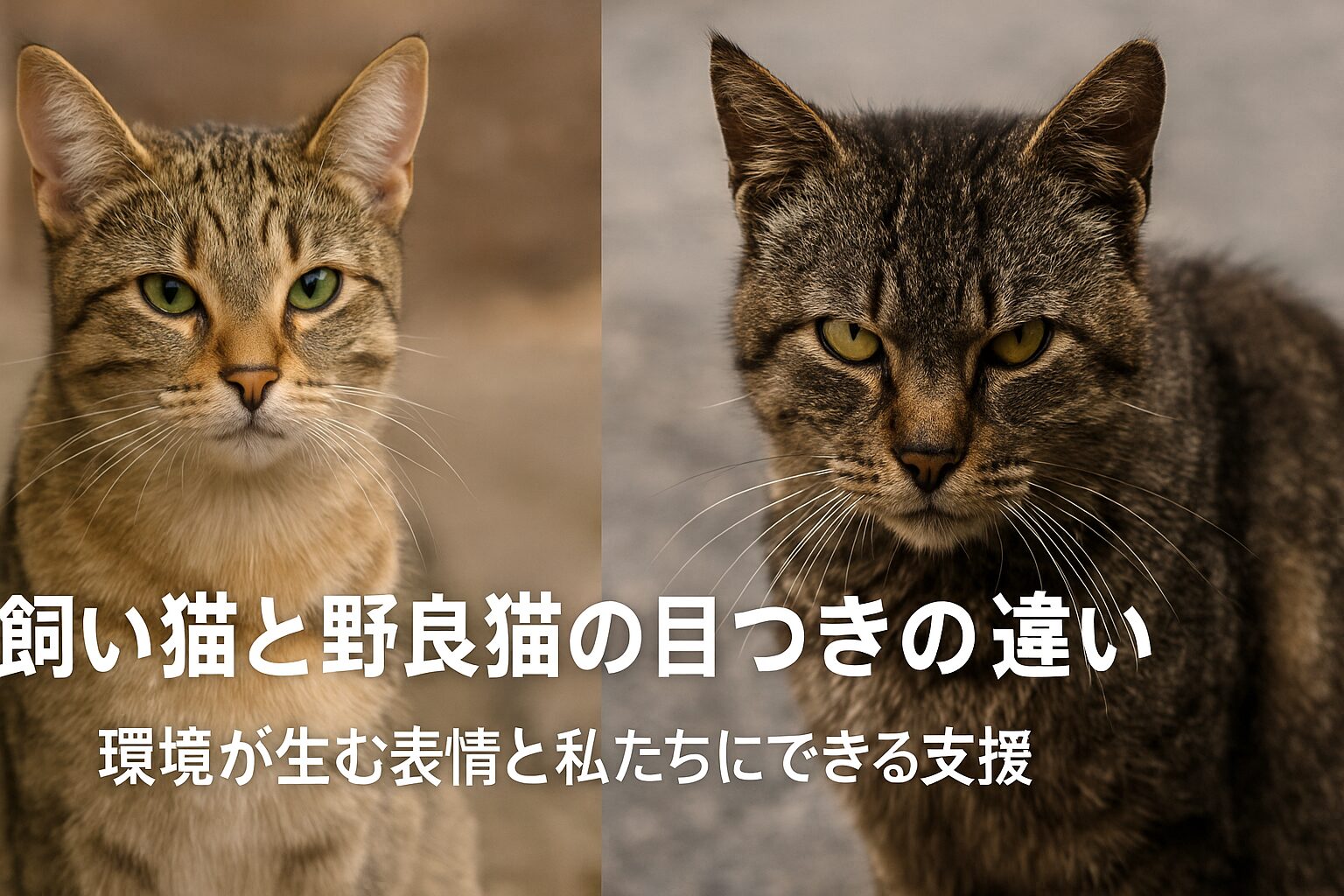飼い猫 野良猫 目つき