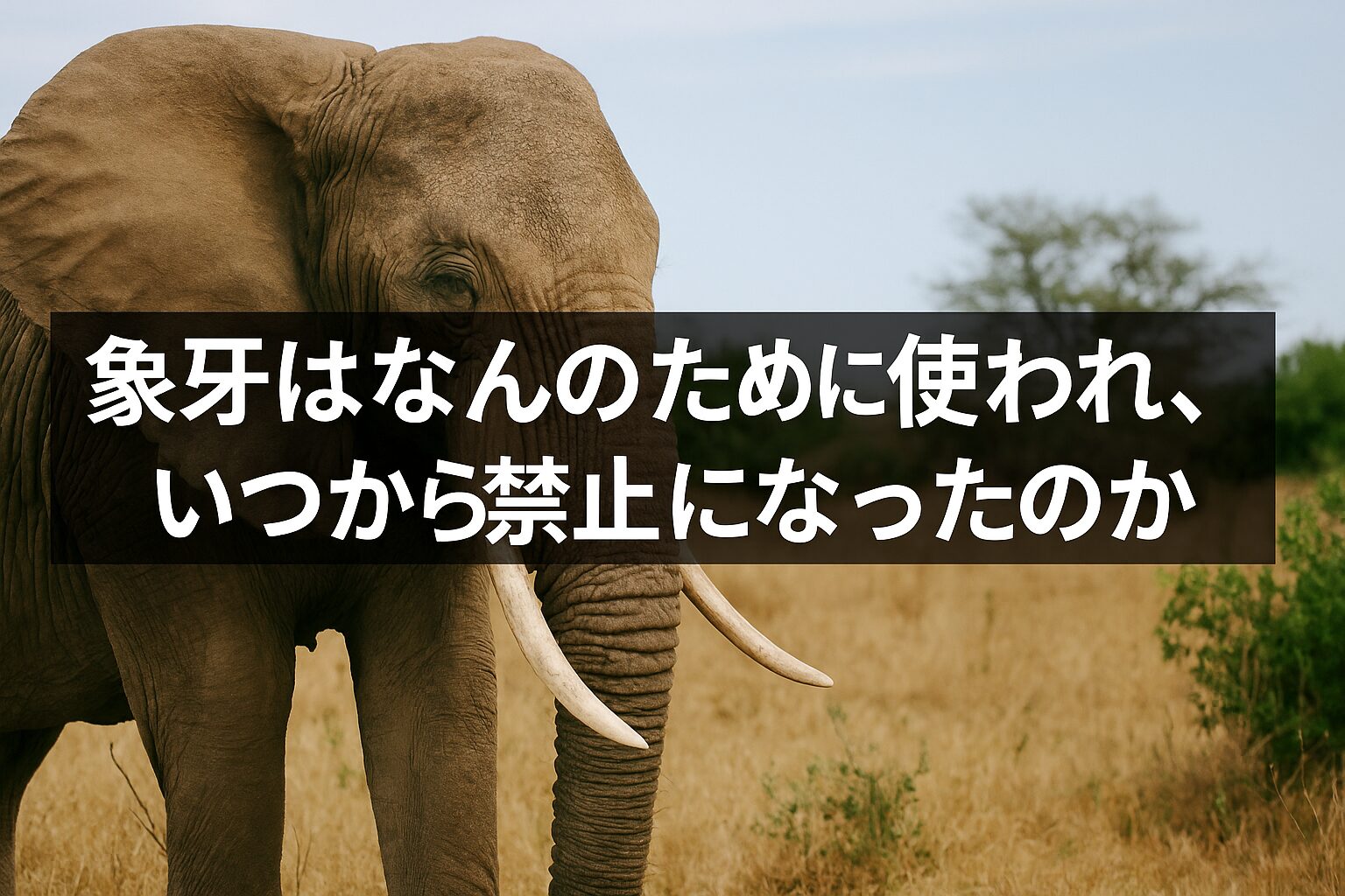 象牙 なんのため いつから禁止