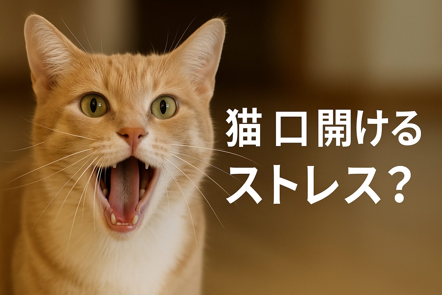猫が口を開ける行動とストレス:原因と対処法を徹底解説 | 猫スペースきぶん屋