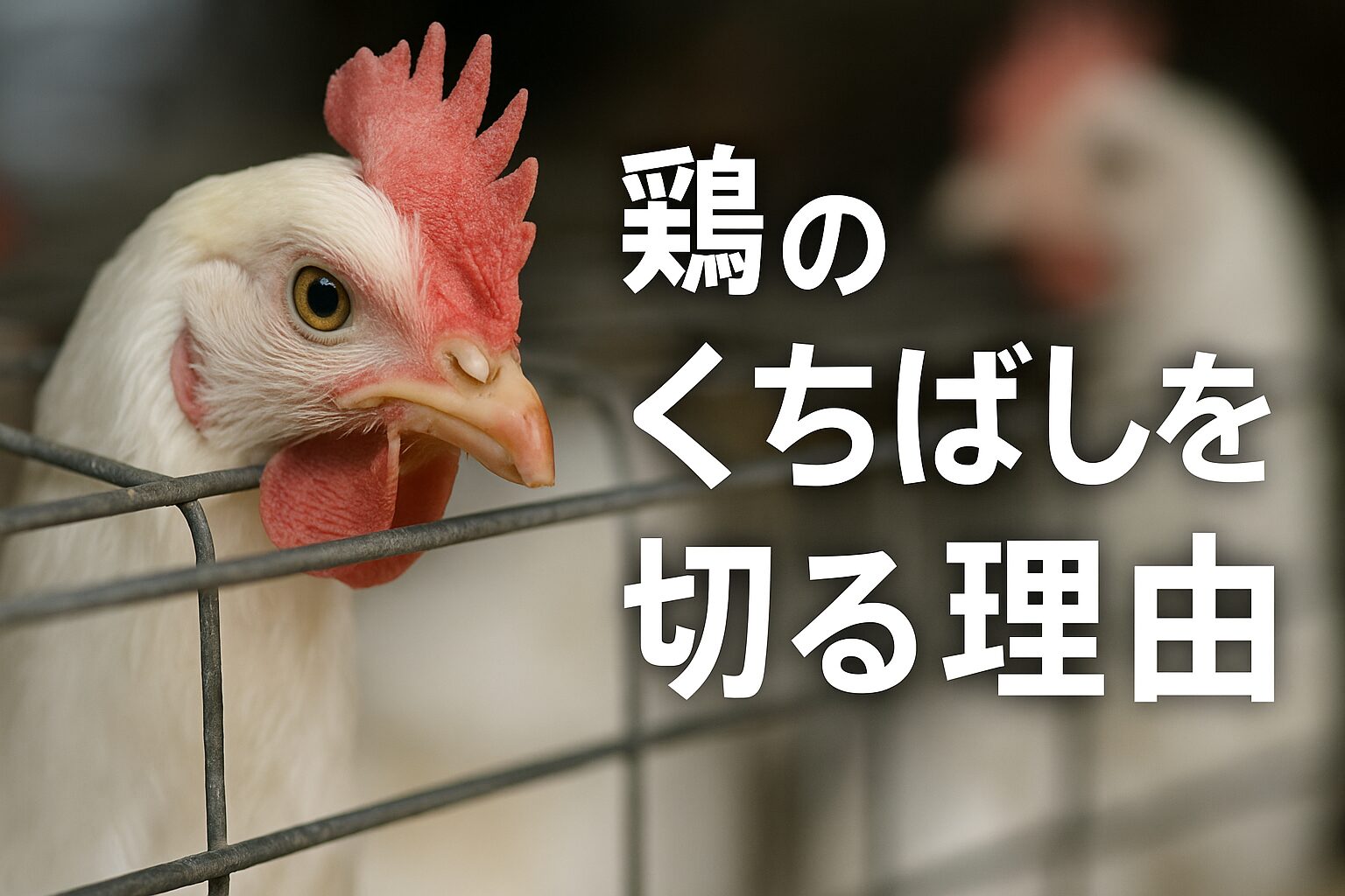 鶏 くちばし 切る