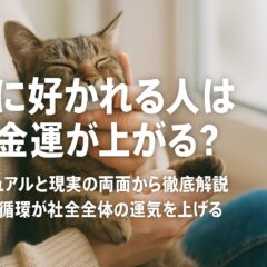 猫に好かれる人は金運が上がる？スピリチュアルと現実の両面から徹底解説｜優しさの循環が社会全体の運気を上げる