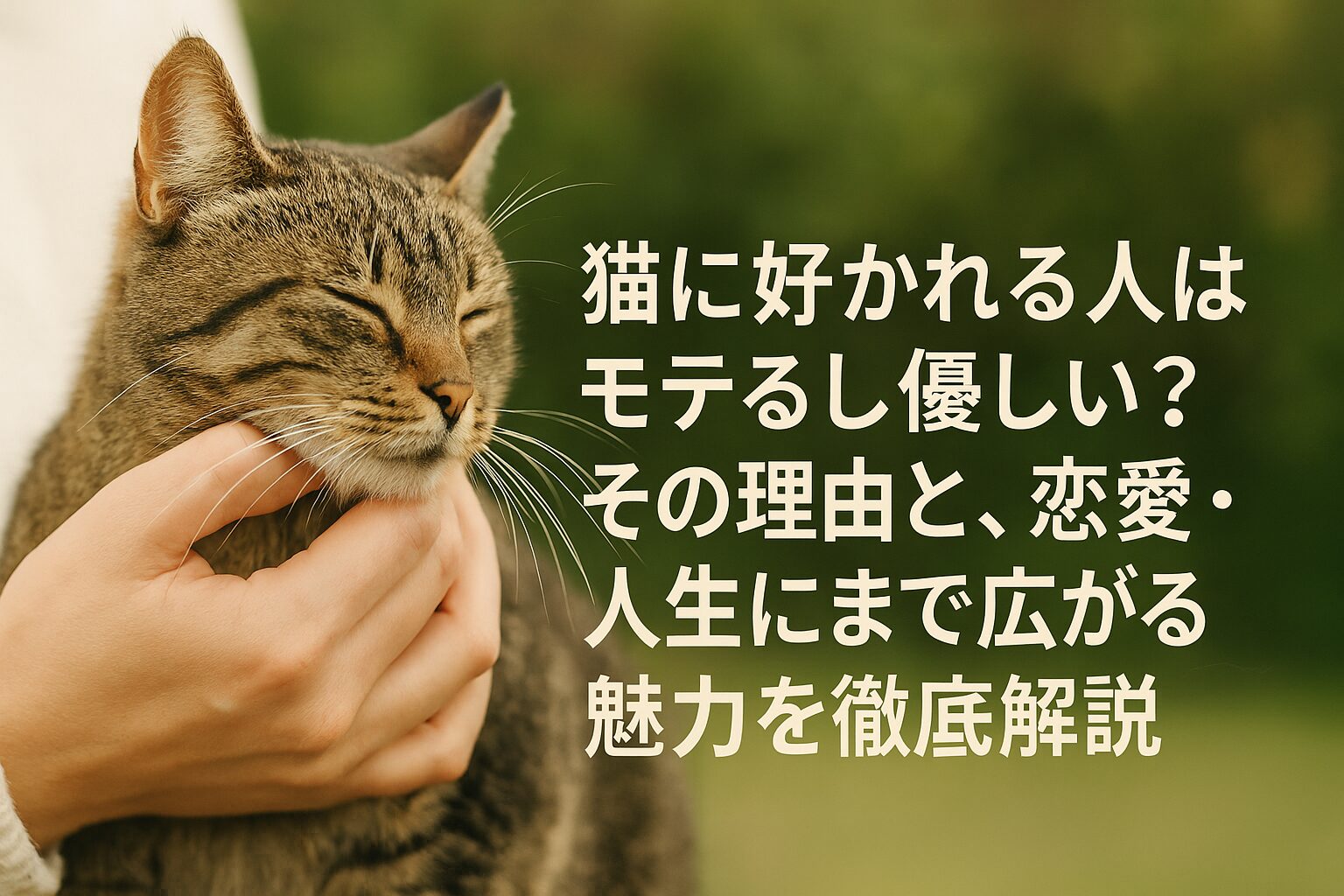 猫に 好かれる 人 モテる　優しい
