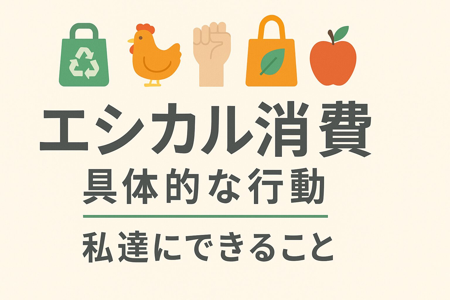 エシカル消費 具体的な行動　私達にできること