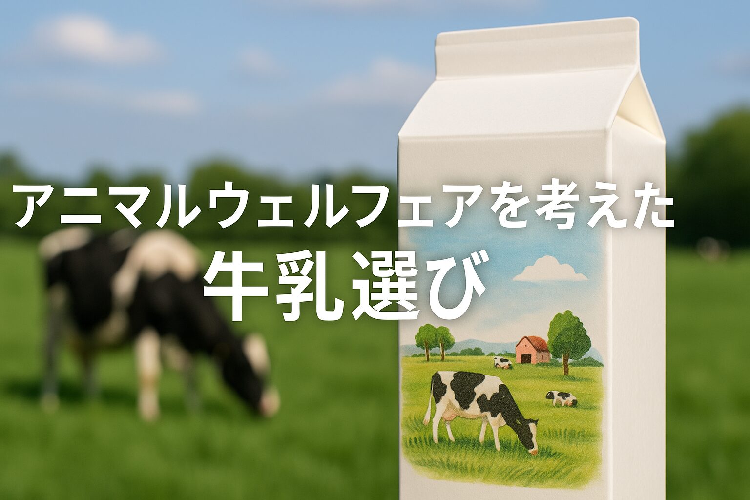 アニマルウェルフェア 牛乳 スーパー