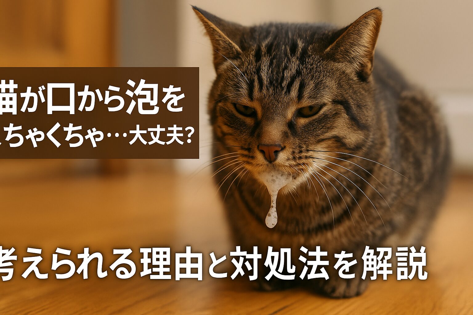 猫 口から泡くちゃくちゃ