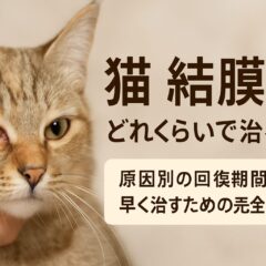 猫の結膜炎はどれくらいで治る？原因別の治療期間と早期回復のポイント