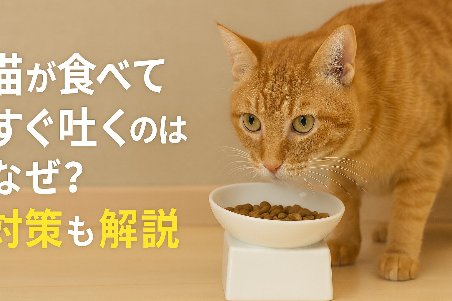 猫 食べてすぐ吐く 対策　元気　食器