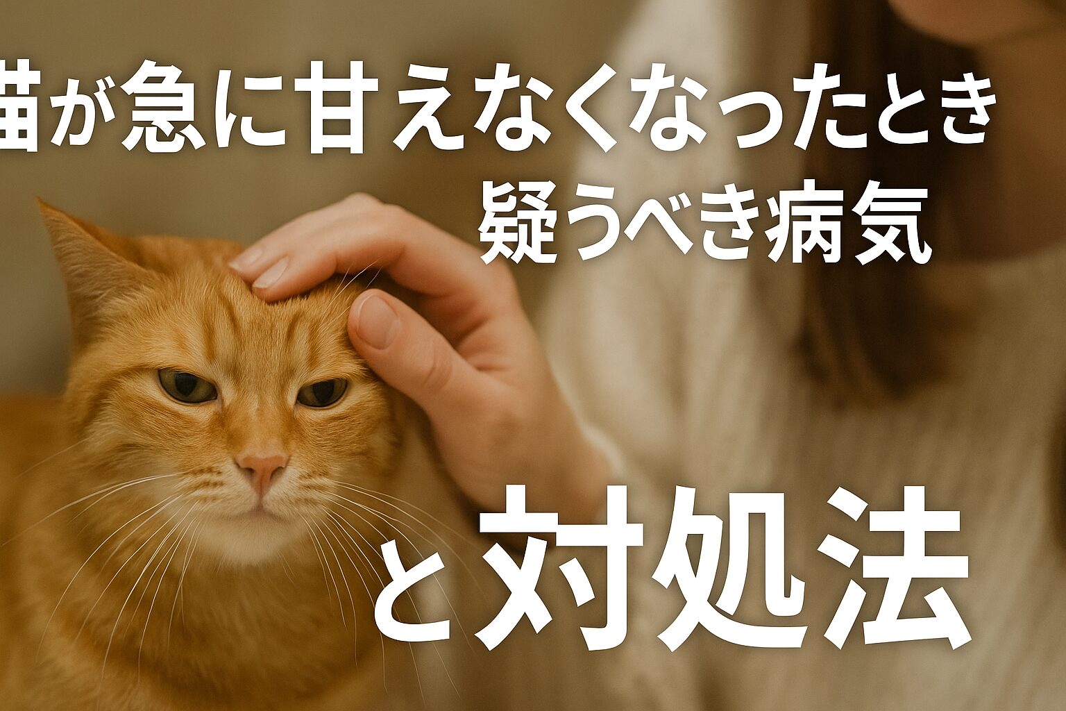 猫 甘えなくなっ た 病気か成長か