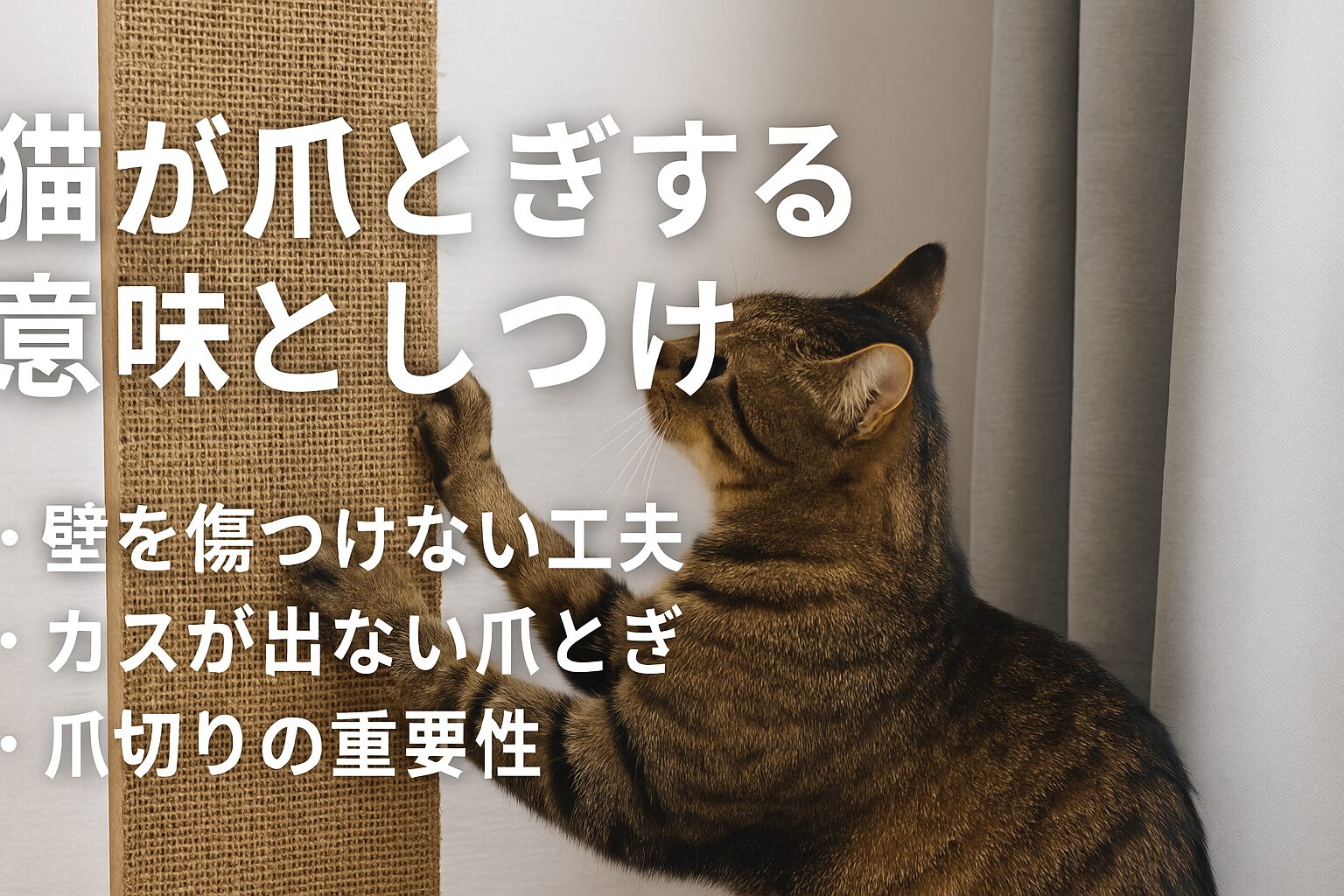 猫 爪とぎ 意味 しつけ