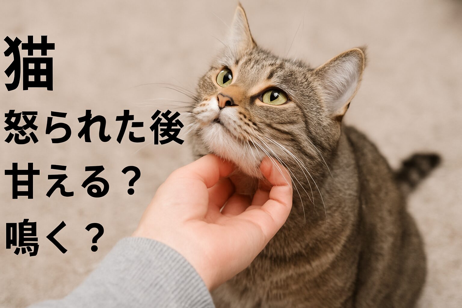 猫 怒られた後 甘える？　鳴く？
