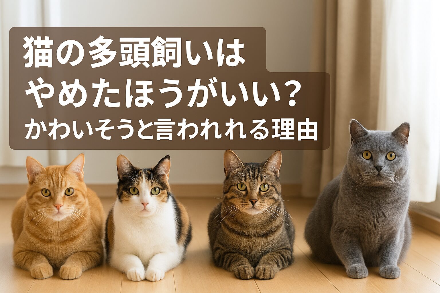 猫 多頭飼い やめたほうがいい かわいそう