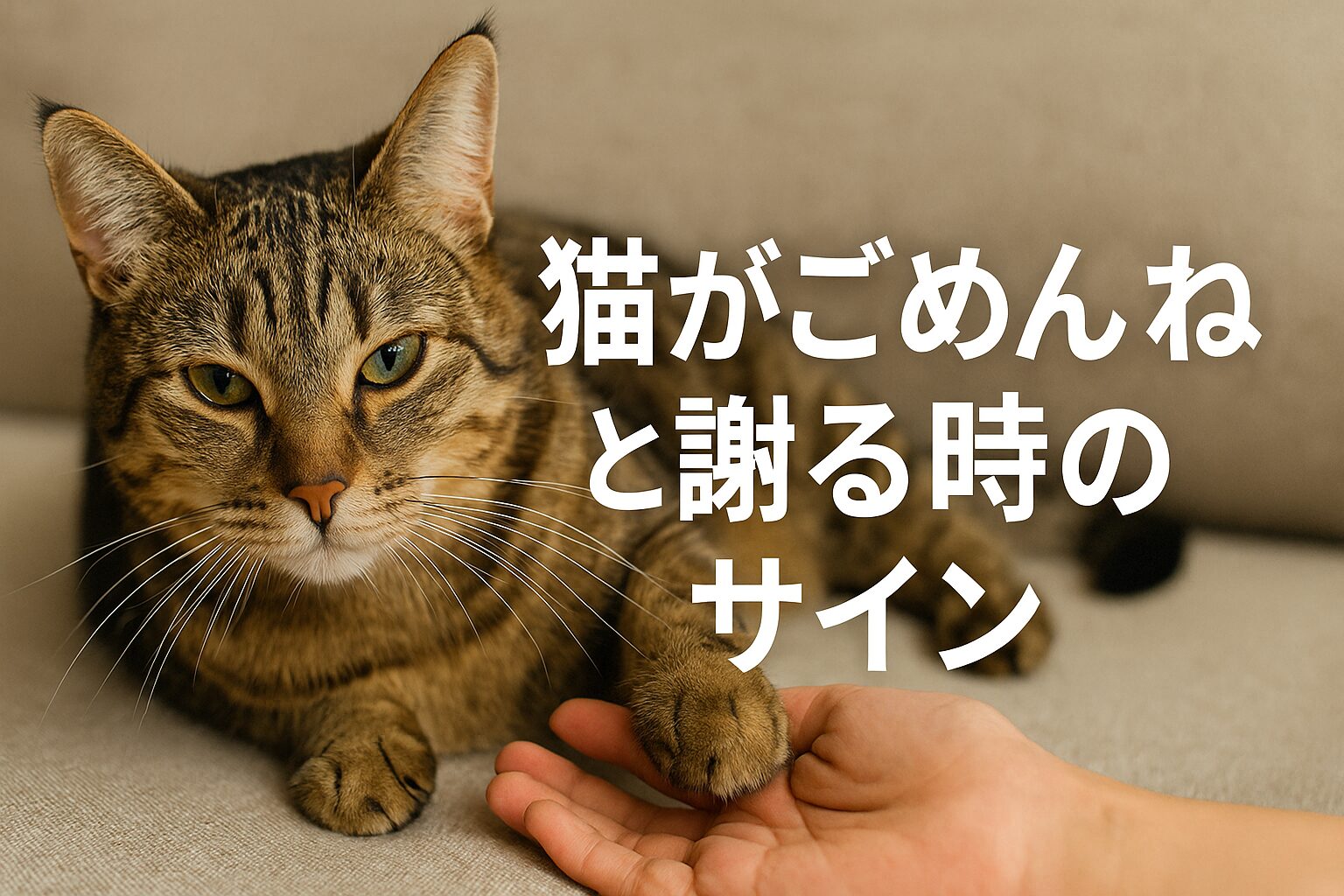 猫がごめんねと謝る時のサイン