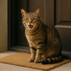 野良猫が玄関前で鳴く理由と適切な対応方法：保護から飼い主探しまでの完全ガイド
