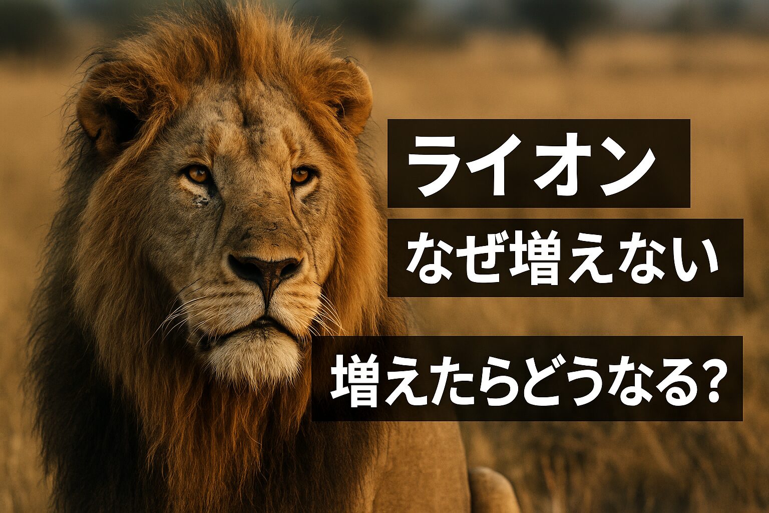ライオン なぜ増えない　増えたらどうなる