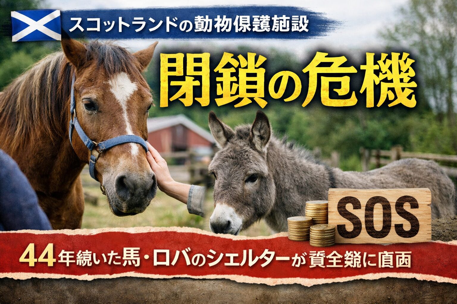 スコットランド　動物保護施設　閉鎖危機