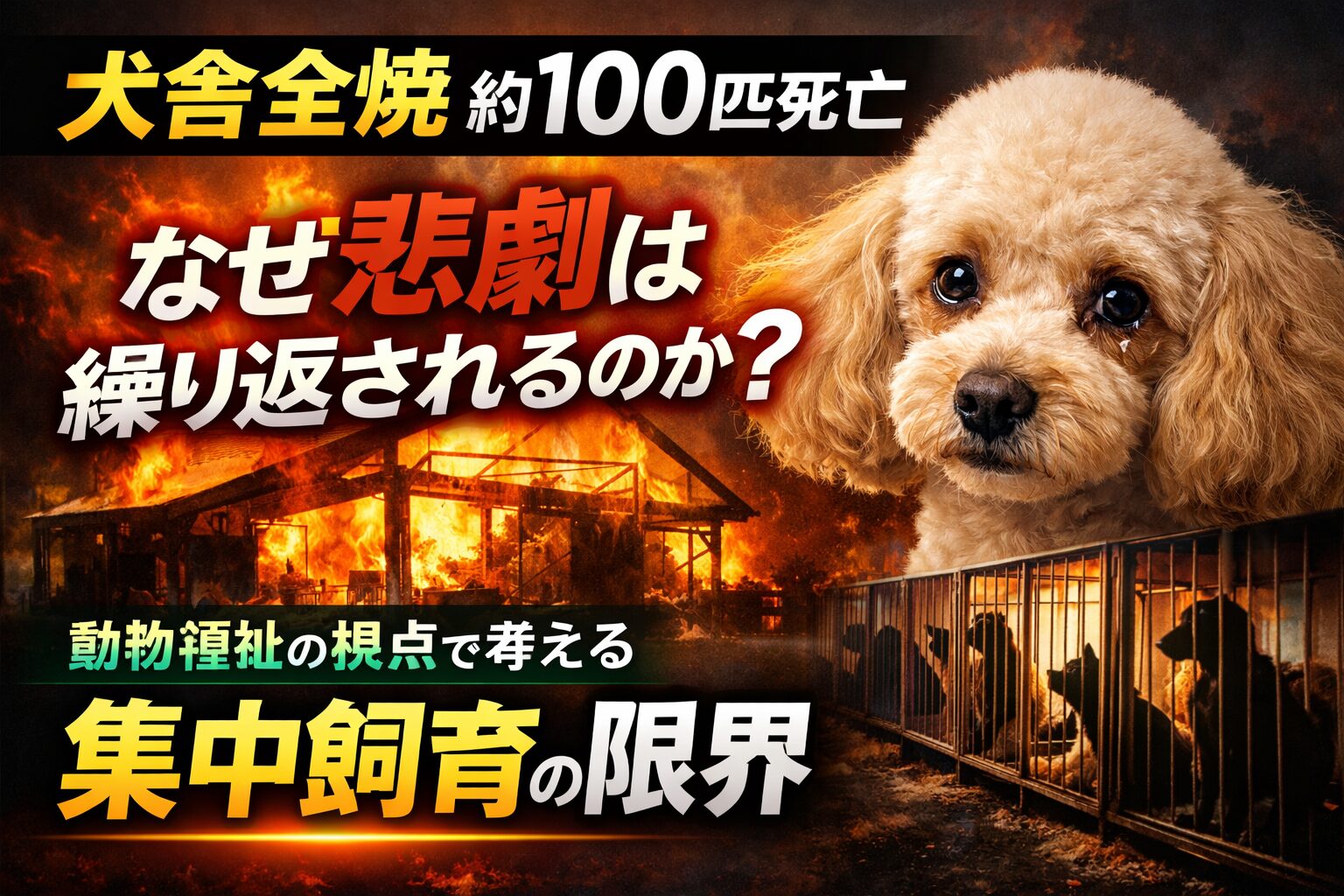 ブリーダーの現場でプードルなど約100匹死亡