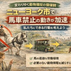 ニューヨーク市「観光馬車禁止」が加速｜動物福祉の世界的潮流と私たちにできること