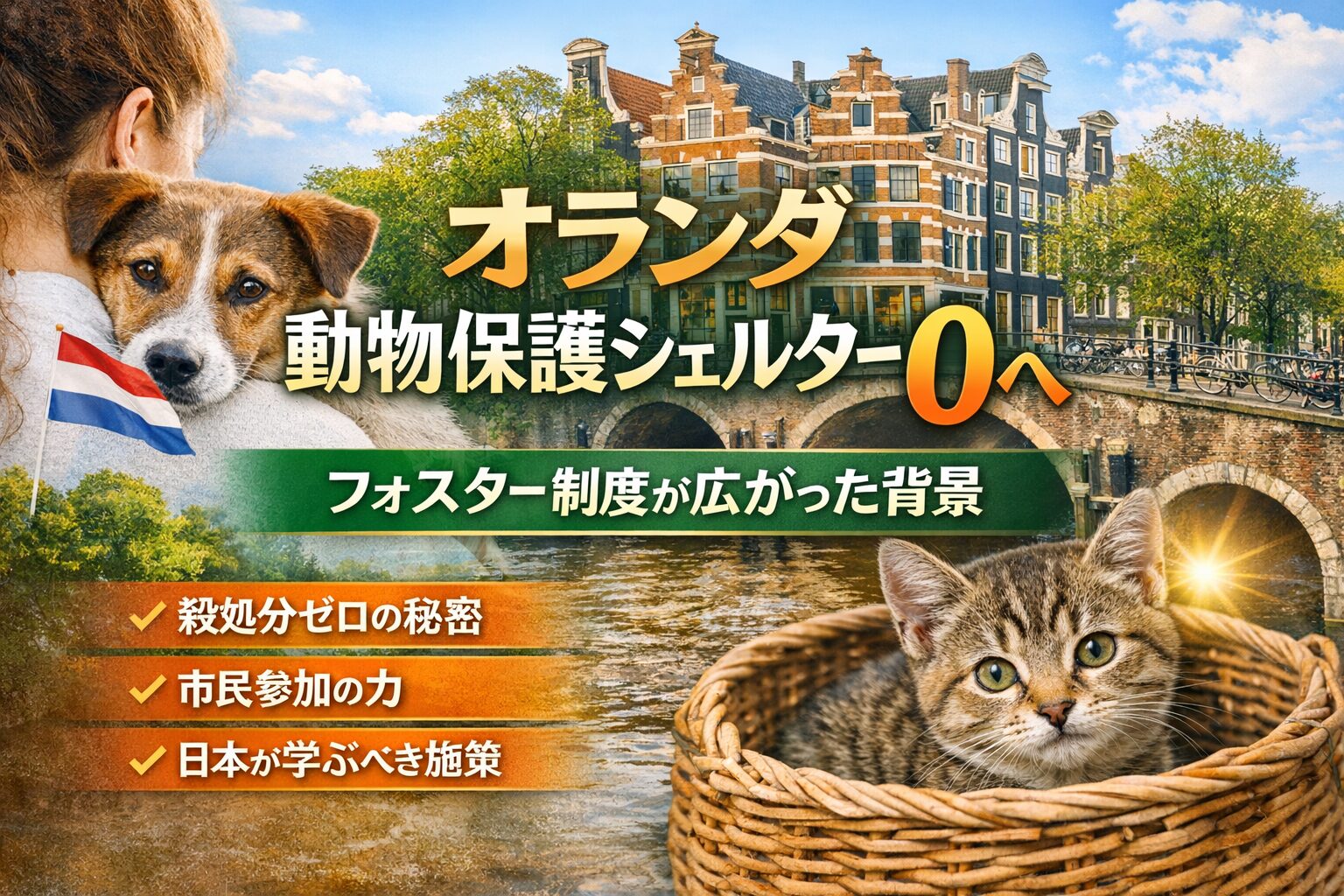 オランダが「動物保護シェルター0」を目指す