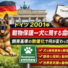 ドイツ「動物保護—犬に関する命令」2001年施行とは？飼育基準の数値化が世界の動物福祉を変えた理由