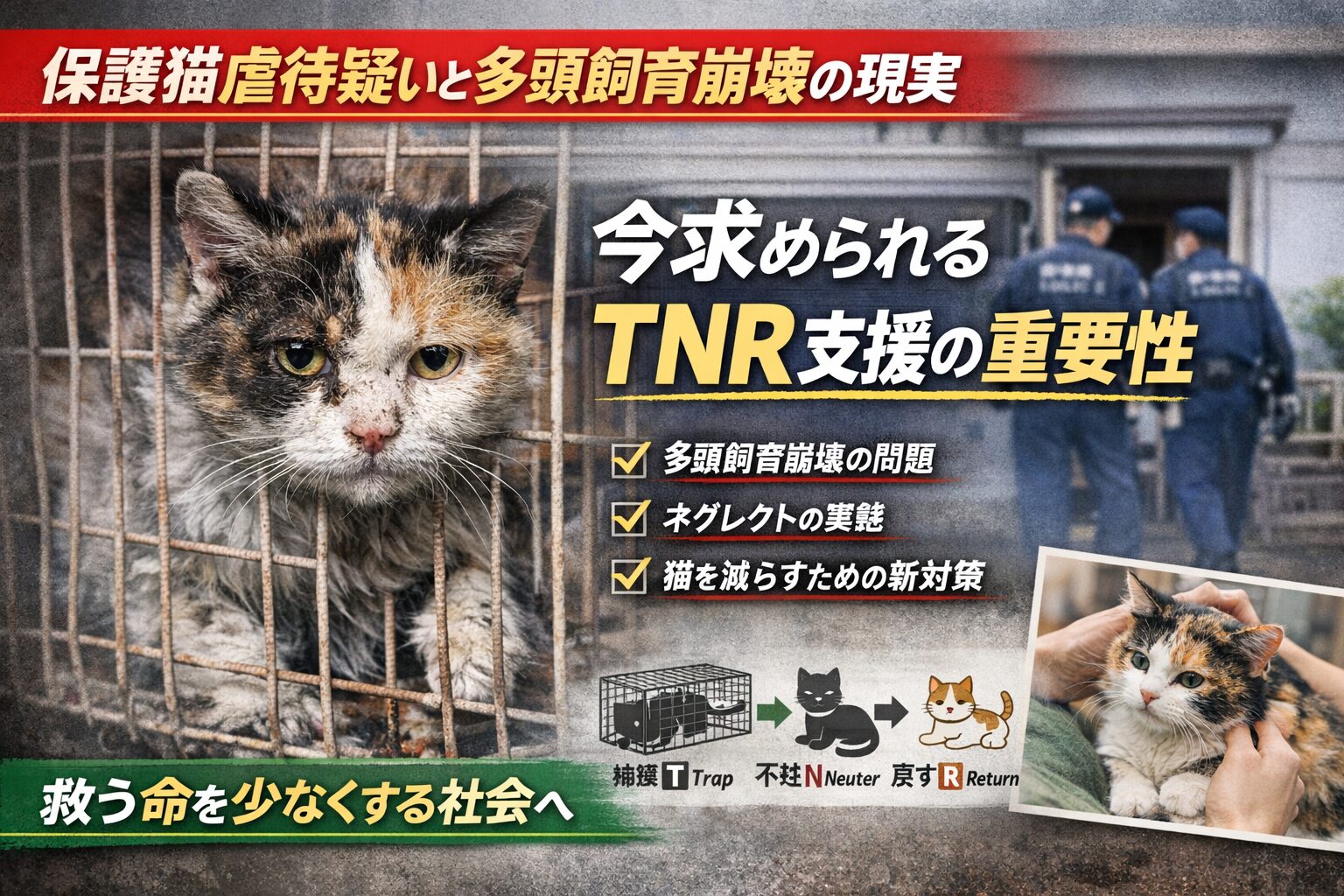 足利の団体代表を告発 栃木県警が飼育施設を家宅捜索